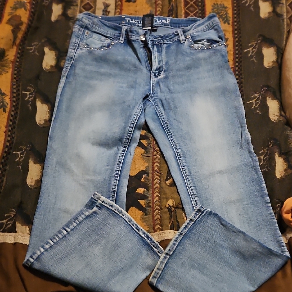 Elegant Light Blue Straight Leg Jeans